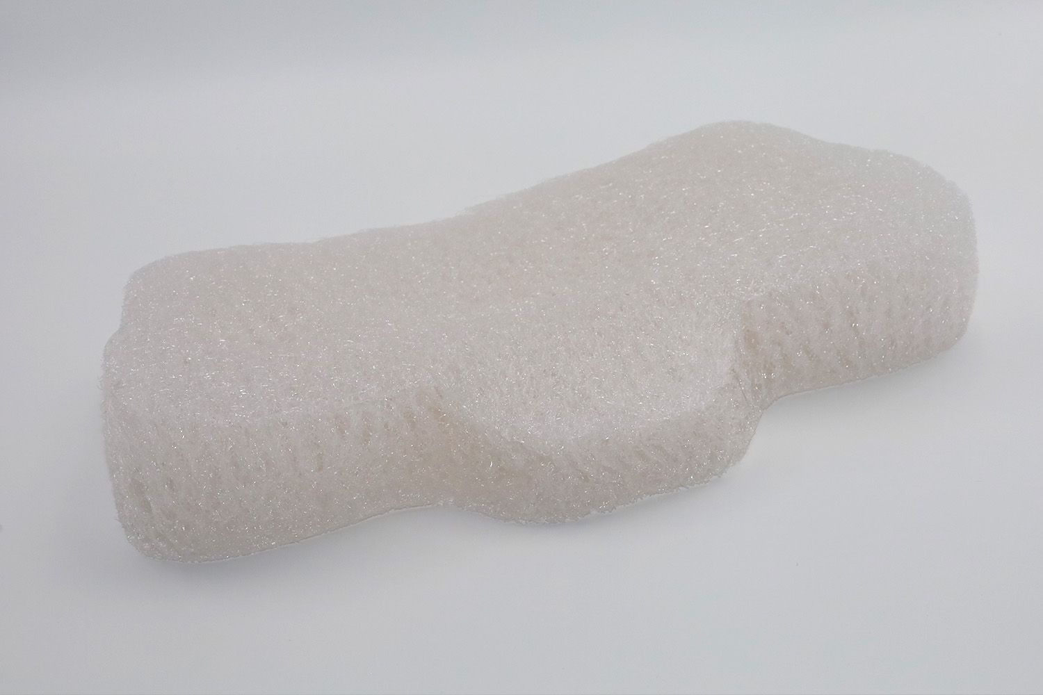 White gray splicing 4D irregular pillow